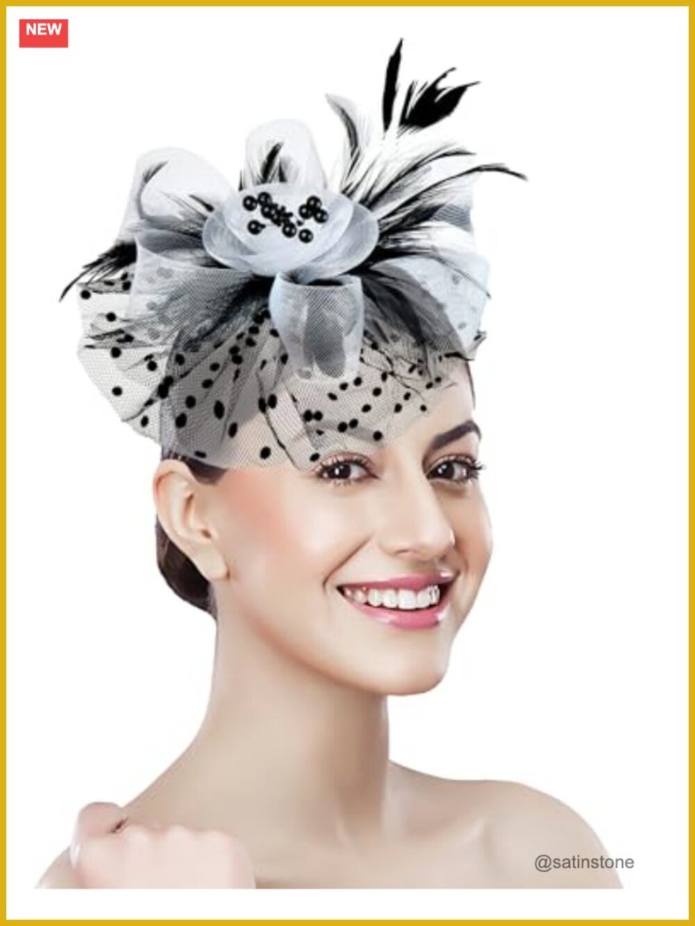 Women's Fascinator Hat Derby Tea Party Cocktail Hair Clip Headband